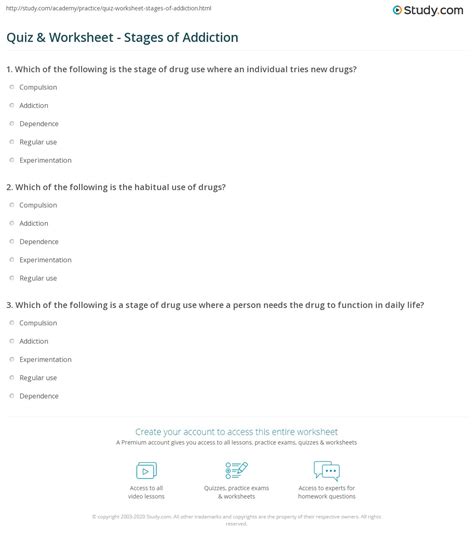 printable addiction quiz.
